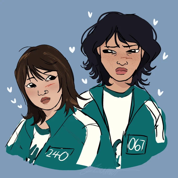 I miss my girls #SquidGame #saebyeok #JiYeong #player240 #player067 #Jibyeok 