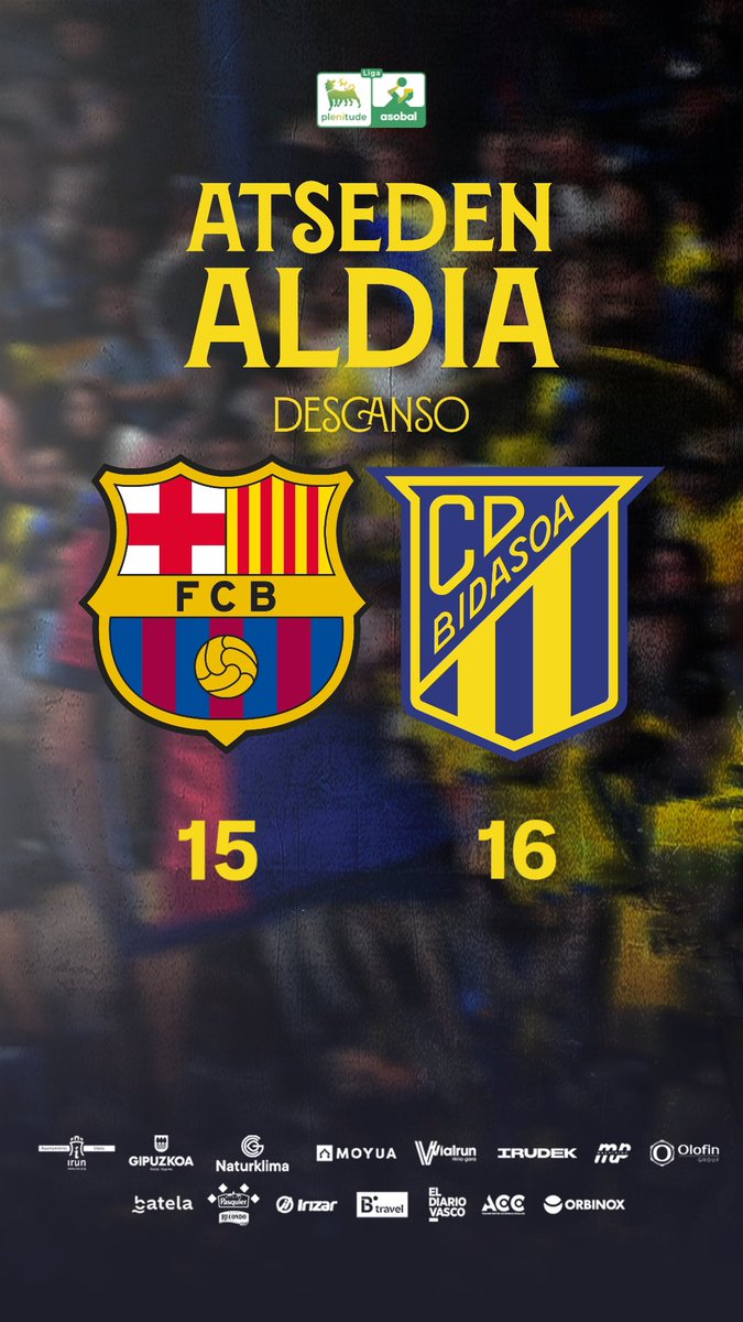 CDBidasoaIrun's tweet photo. ATSEDENALDIA

Nos vamos por delante al descanso. A por los segundos 30 minutos equipo. Goazen!!! 🙌💛

#AupaBidasoa💛 #EtorkizuneraBegira https://t.co/6QsKrpUy4A