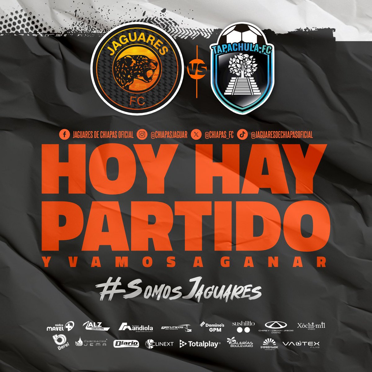 HOY JUGAMOS EN CASA 👊🏼🔥

Juntos equipo y afición por otra victoria en casa 🏟️