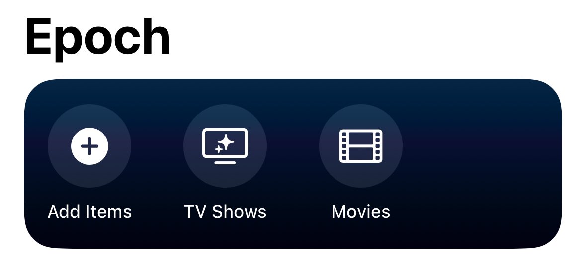Epoch 1.4.4 is out now! TV shows without a release date are now marked as "Coming Soon," and fast access shortcuts are now available.