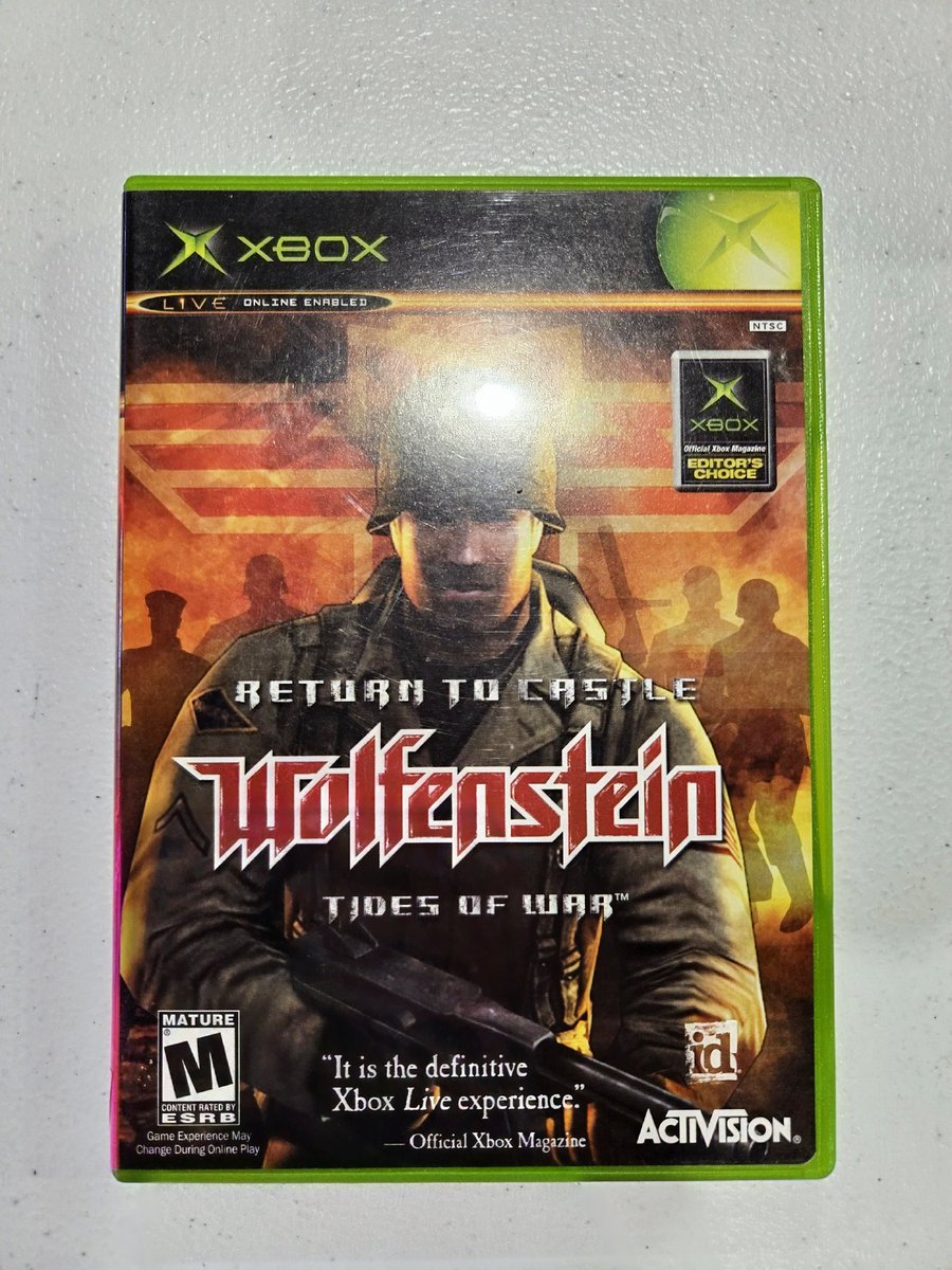 erod0222's tweet image. Another #classicgame added to my library. Once again, thank you, #GamersAlley. #Wolfenstein #ReturnToCastleWolfenstein #IdSoftware #RetroGaming #Xbox #XboxOG
