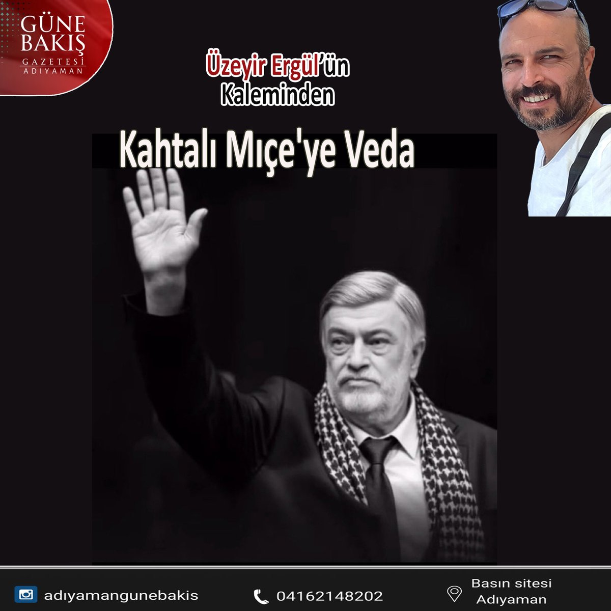 Kahtalı Mıçe de aramızdan ayrıldı. Sonsuzluk denen büyük boşluk bir kişiyi daha aldı yanına. Varlığının anlamı, yokluğunda daha derin hissedileceklerden biri. Yeri kolay kolay dolmayacak bir halk ozanı.

Üzeyir Ergül'ün Kaleminden; Kahtalı Mıçe'ye Veda
👇
gunebakisgazetesi.com/makale/2376503…