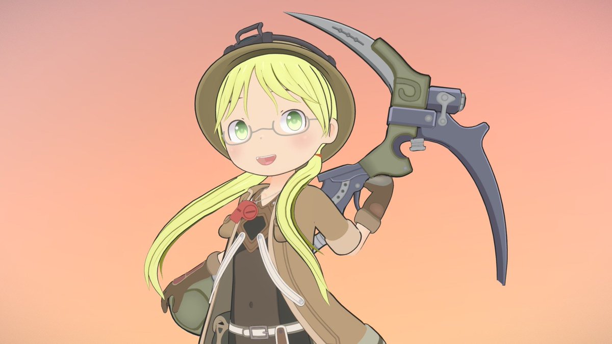 Made a new 3D preview of Riko you can check out even on your phone on Sketchfab: skfb.ly/p9Ops 🌟

#メイドインアビス #miabyss #リコ #Riko #b3d