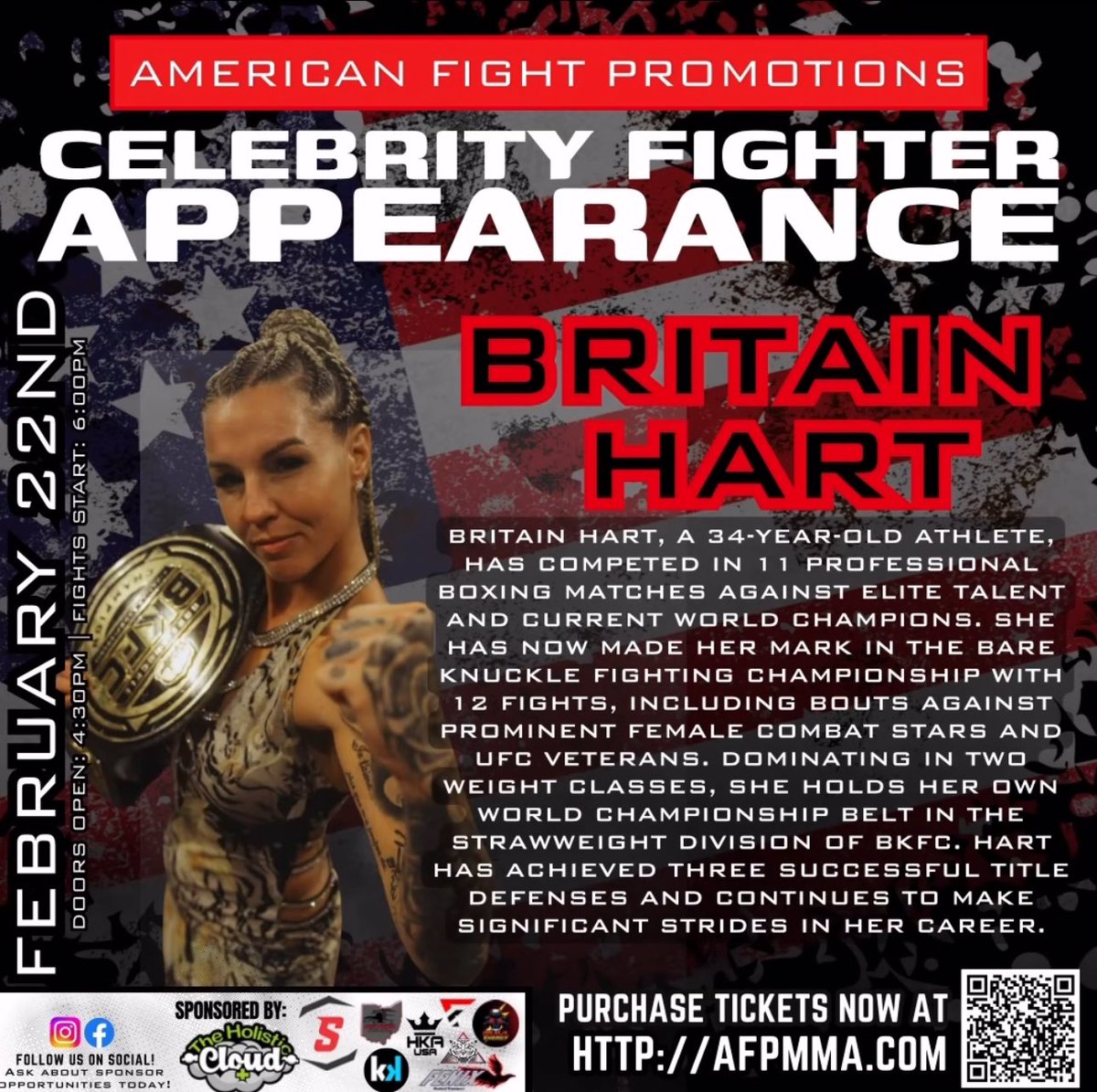 AFP_MMA's tweet photo. 🚨ONE WEEK AWAY!🚨

#AFP101 at the TempleLive Columbus Athenaeum on February 22nd! Doors open at 4:00 PM, fights start at 6:00 PM! 🔥💥

👊 Special guest appearances by:
🏆 @ThiagoAlvesATT - Former UFC title challenger & BKFC champ
🥊 Britain Hart – @bareknucklefc Strawweight World Champion

Don’t miss the action! Get your tickets now 🎟️➡️ https://t.co/25FWwebKHR

#MMA #FightNight #ColumbusMMA