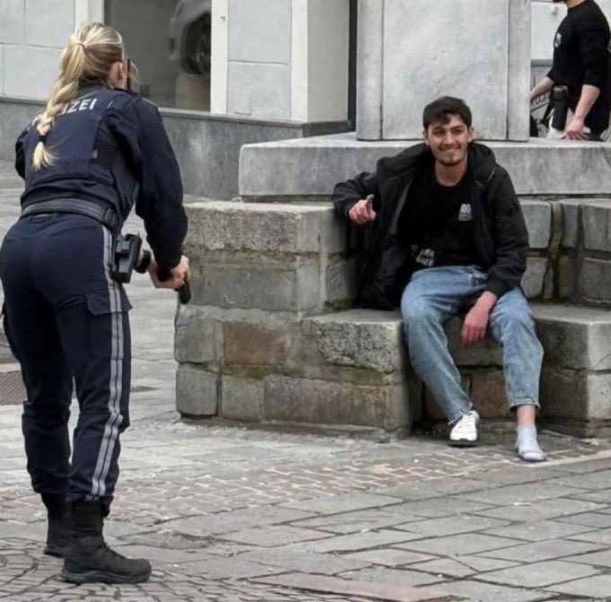 This is a photo of the Syrian migrant who stabbed 5 people, including a 14-year-old boy who has since died, in Austria today.

He is literally smiling after murdering a child.

Europe needs Mass Deportations NOW.