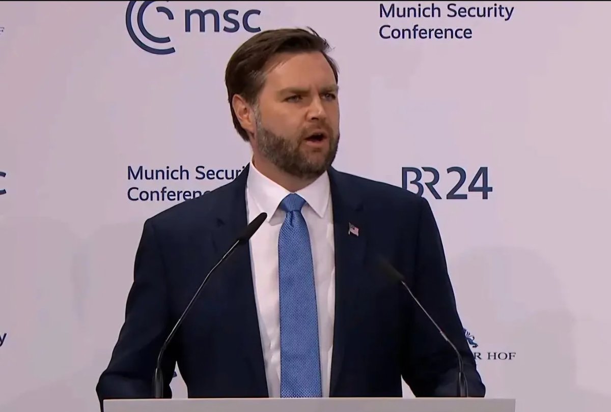 VP of US JD Vance to EU: "If your democracy can be destroyed with a few hundred thousand dollars of digital advertising from a foreign country, then it wasn’t very strong to begin with."

#UnitedStates #EU <a href="/DonaldJTrumpJr/">Donald Trump Jr.</a> @realdonaldtrump @tuckercarlson <a href="/Europarl_EN/">European Parliament</a> <a href="/elonmusk/">Elon Musk</a>