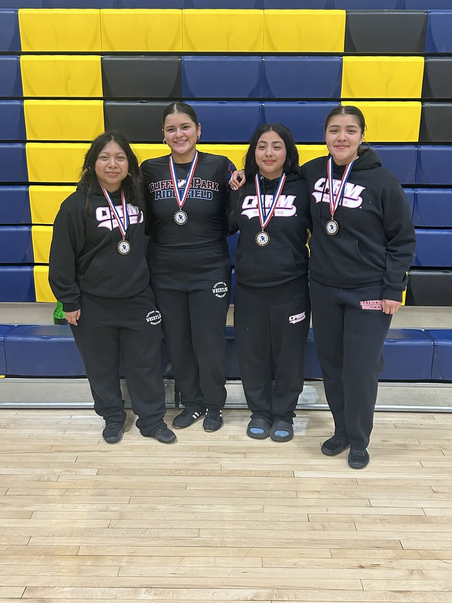 History…….The first ever Girls Wrestling Team in CPHS History. Top 6 in the Bergen County Tournament. Congrats to the following place winners. 
Jasmin Valdez 2nd
Blanca Flores 3rd
Diana Herrera 4th
Mileidy Ortiz 4th