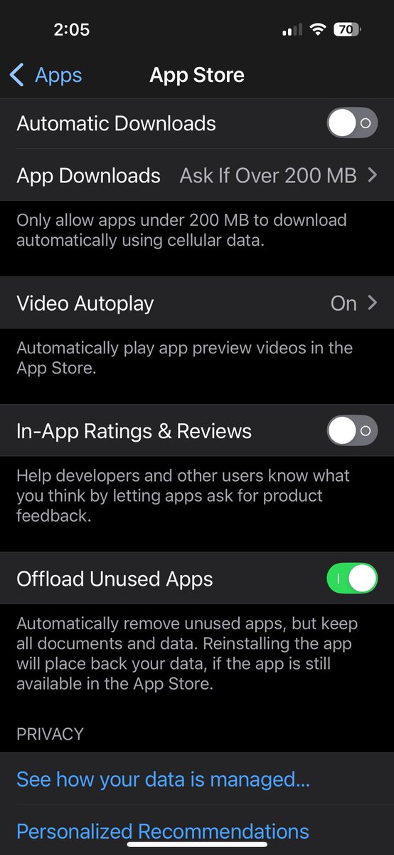 jasonsmcc's tweet photo. @nickgraynews I’ve had this turned off forever and I still get pop ups asking me to rate apps. https://t.co/QKj3cEX7BC