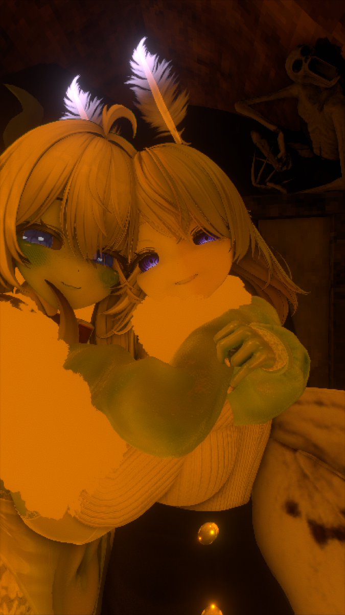 VioletRainVR's tweet image. Comfy times with Fluff-... wait...