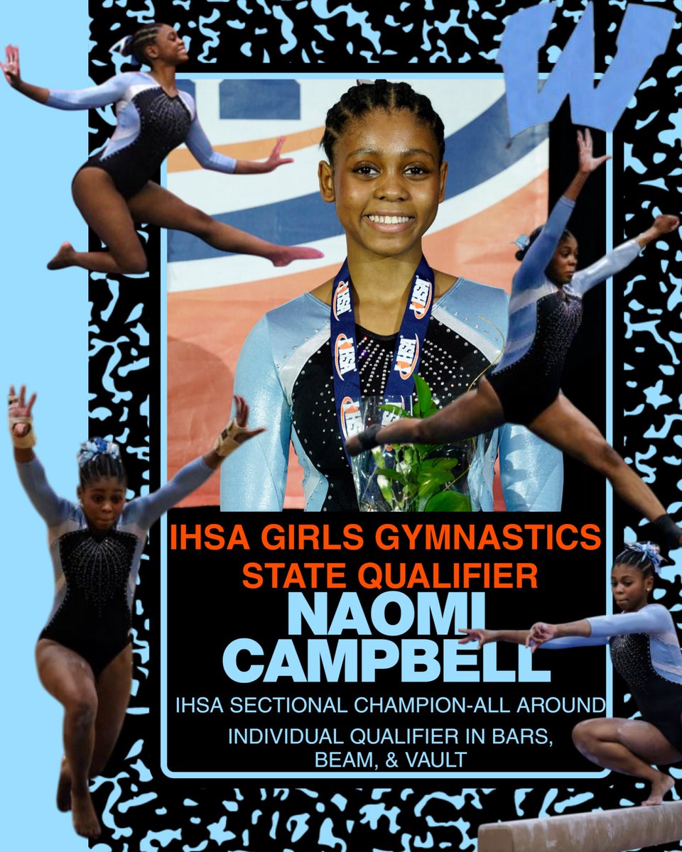 Willowbrook Athletics (@wb_athletics) on Twitter photo 🚨STATE QUALIFIER ALERT🚨
Congrats to Naomi Campbell <a href="/nrc3cd/">Naomi Campbell (NAY-OH-ME)</a> on qualifying for the IHSA Gymnastics State Finals! Naomi was the Sectional Champion in the All-Around and qualified as an individual in the Bars, Beam, & Vault! Best of luck next week at Palatine! #DubsUp <a href="/dkrausewb/">Dan Krause</a> 🚨STATE QUALIFIER ALERT🚨
Congrats to Naomi Campbell <a href="/nrc3cd/">Naomi Campbell (NAY-OH-ME)</a> on qualifying for the IHSA Gymnastics State Finals! Naomi was the Sectional Champion in the All-Around and qualified as an individual in the Bars, Beam, & Vault! Best of luck next week at Palatine! #DubsUp <a href="/dkrausewb/">Dan Krause</a>