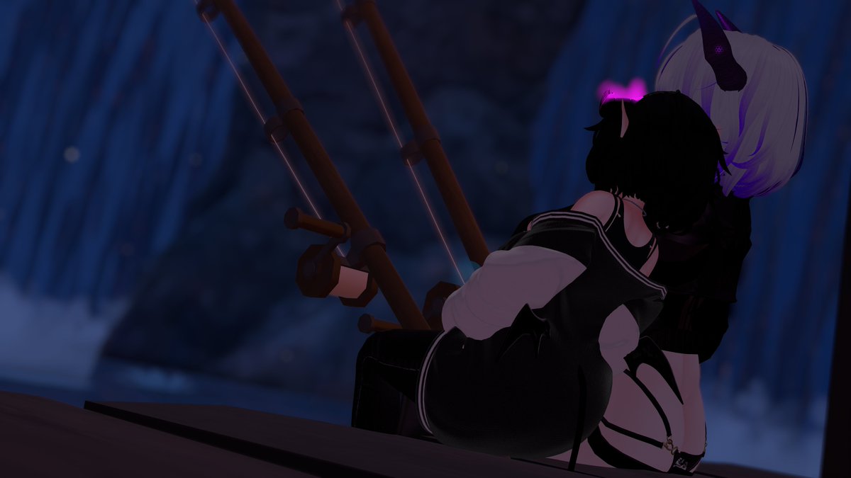 ZaelVR's tweet photo. Fishing at night is always better with a friend, isn't it? 💕 https://t.co/Ocx3FIrFRk