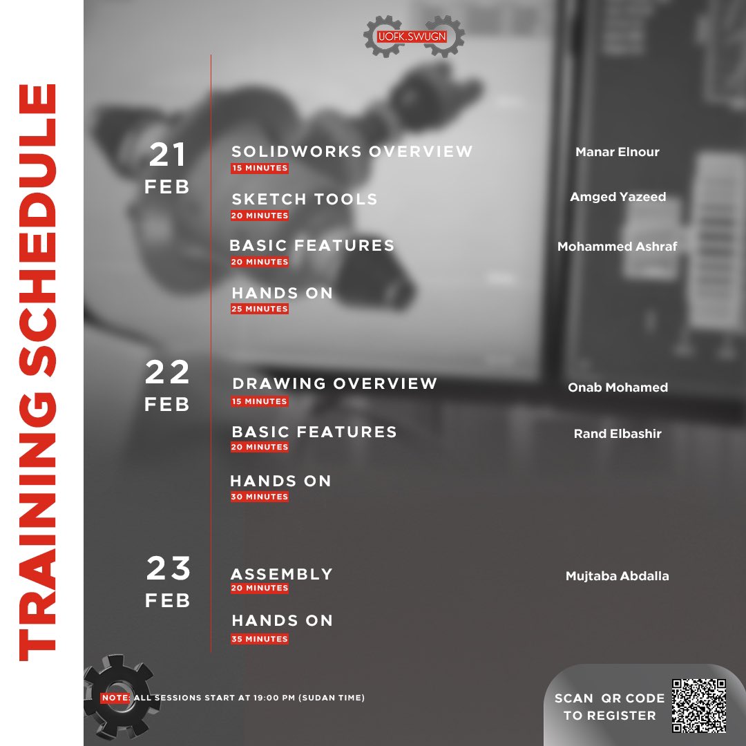 UOFKSWUG's tweet photo. Stay tuned 🔥🔥🔥

Don't worry if you've never used SolidWorks before or if you tried it once but forgot! This workshop is just what you need. We’ll go step by step until you feel confident

Register Now:
👇👇👇
https://t.co/KojsafixvZ https://t.co/jHskCNaLJw