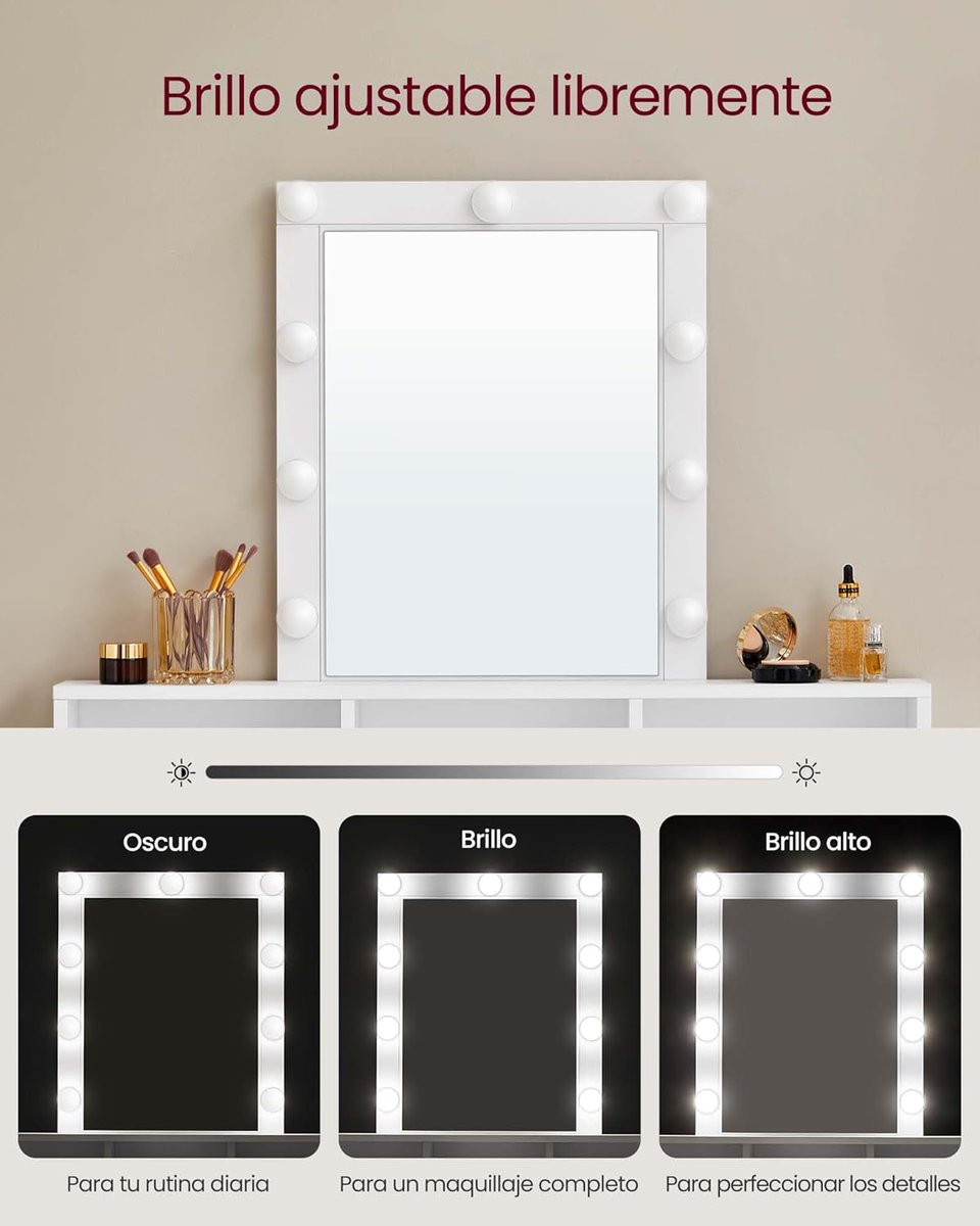 hogarsabio_es's tweet photo. 🔥¿Quieres renovar tu espacio personal?✨
💫Descubre el Tocador/Mesa de Maquillaje con Espejo y mucho más de VASAGLE: diseño moderno, iluminación LED y organización a medida🥰🌿
🔗 https://t.co/5dvX0tknKV
#DecoraciónHogar #TocadorDeMaquillaje #VASAGLE #Estilo https://t.co/Tv5c89MqYE