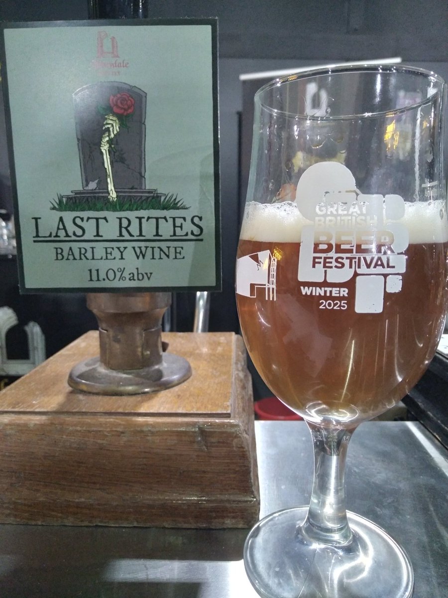 Dave Atkins (@daveratkins) on Twitter photo Fitting end to the <a href="/GBBFWinter/">The Great British Beer Festival Winter</a> is this great Barley Wine from <a href="/AbbeydaleBeers/">Abbeydale Brewery</a>. Fitting end to the <a href="/GBBFWinter/">The Great British Beer Festival Winter</a> is this great Barley Wine from <a href="/AbbeydaleBeers/">Abbeydale Brewery</a>.