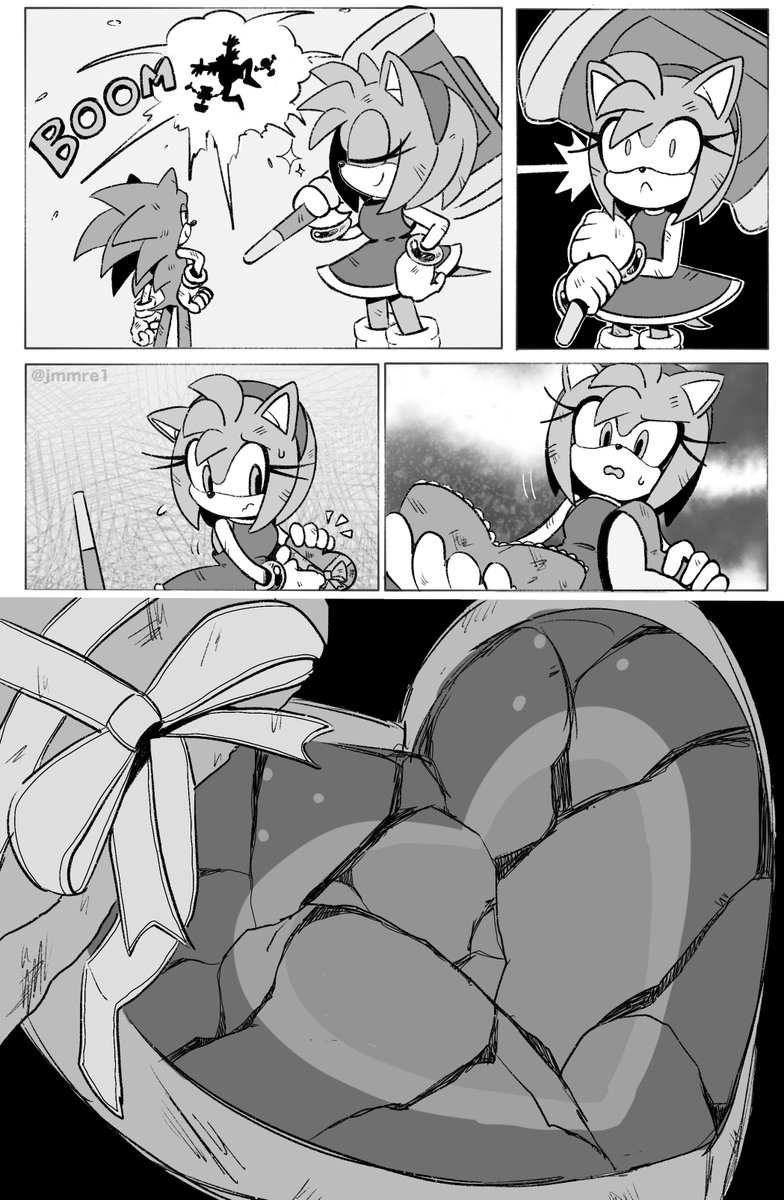 jmmre1's tweet image. broken chocolate (1/2)

#sonamy #HappyValentinesDay !!（late）