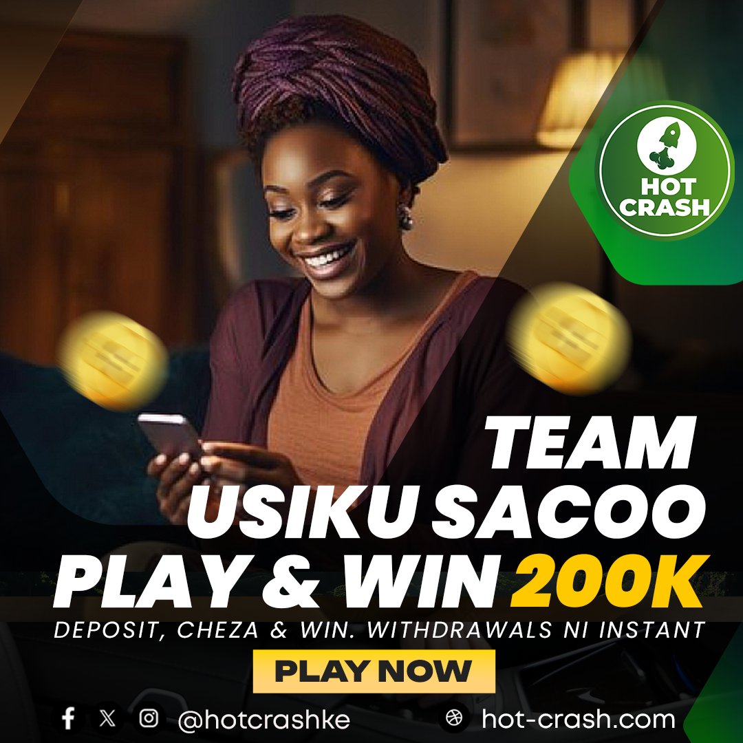 hotcrashke's tweet image. Team Usiku Sacco: Play and Win KES 200,000 Instantly!
Deposit, play, and win BIG! Fast withdrawals: No delays!
Click here to get started: hot-crash.com

#PepeaLeo #WinBig #InstantWithdrawals