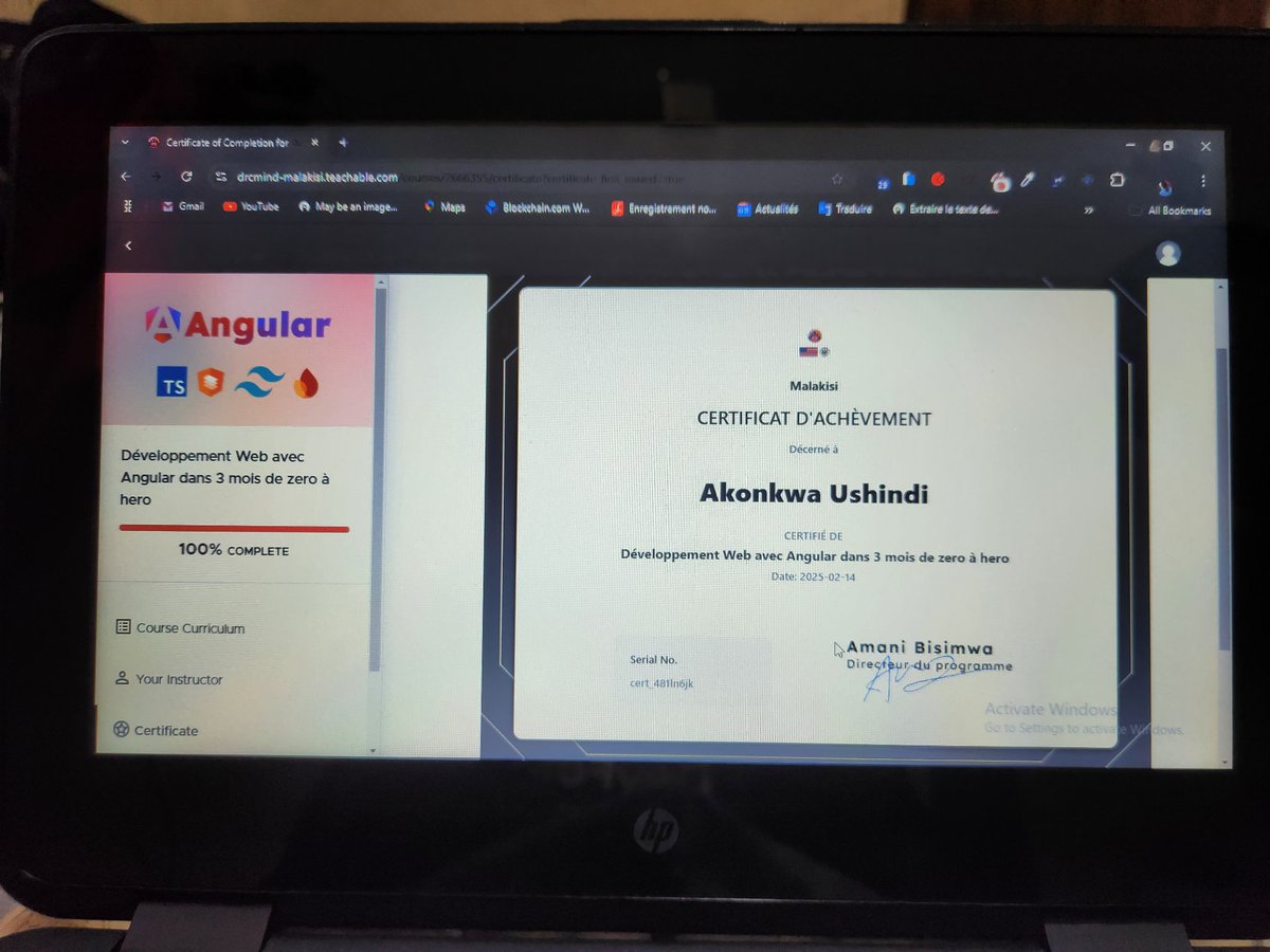 akon1703's tweet image. 🚀 Massive thanks to the organizers of this training! This journey has been truly transformative, and I’m grateful for the knowledge, guidance, and hands-on experience. 💡 Excited to apply what I’ve learned! 🔥
@USEmbKinshasa @BahigaTacite @AmaniBisimwa4 #Angular #GoogleDevs
