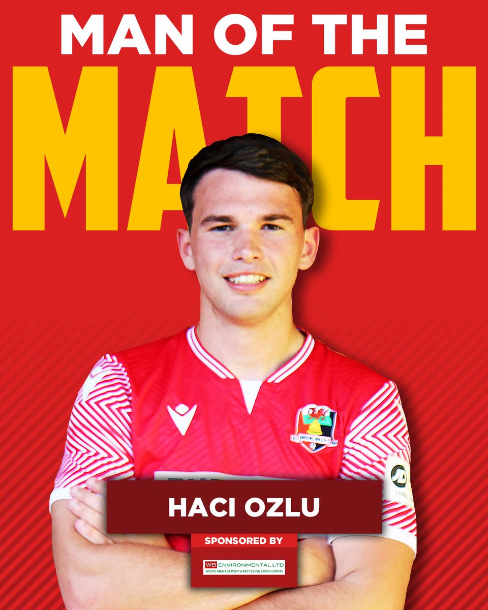 The Gresford Athletic Man of the Match against <a href="/Llay_WelfareFC/">Llay Miners Welfare FC</a> today, as voted for by you, was <a href="/OzluHaci/">Haci Ozlu</a>! 👏⭐️

The forward put in a superb performance in tough conditions, bagging a brace in the derby! 😮‍💨

Player sponsored by <a href="/WBEnvironmental/">WBE ♻️</a>

#LMWGRE | #JDCymruNorth
