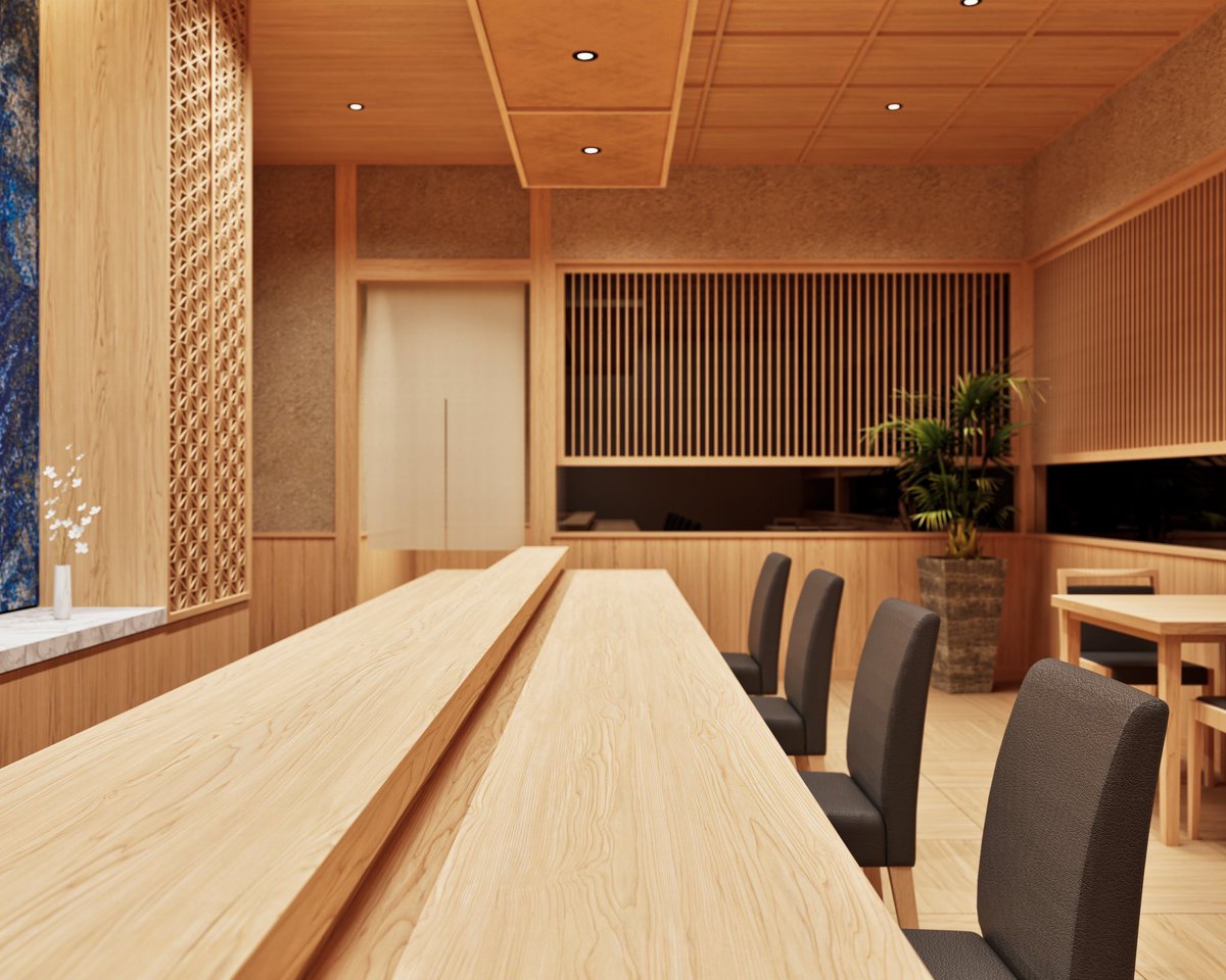 studio_viz_'s tweet image. 寿司店様のイメージビジュアルを制作させていただきました。

#3DCG
#内観パース
#インテリア
#デザイン
#パース