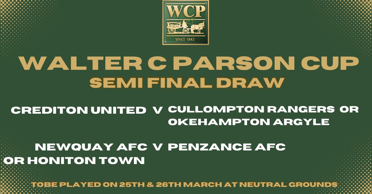 WALTER C. PARSON PENINSULA LEAGUE (@swpleague) on Twitter photo Confirmation of the <a href="/WalterCParson/">Walter C. Parson</a> Cup semi final draw
Have some potential venues in mind but will be contacting clubs prior to any announcements
<a href="/Toroloco13/">Janina Augustynowicz</a> Confirmation of the <a href="/WalterCParson/">Walter C. Parson</a> Cup semi final draw
Have some potential venues in mind but will be contacting clubs prior to any announcements
<a href="/Toroloco13/">Janina Augustynowicz</a>