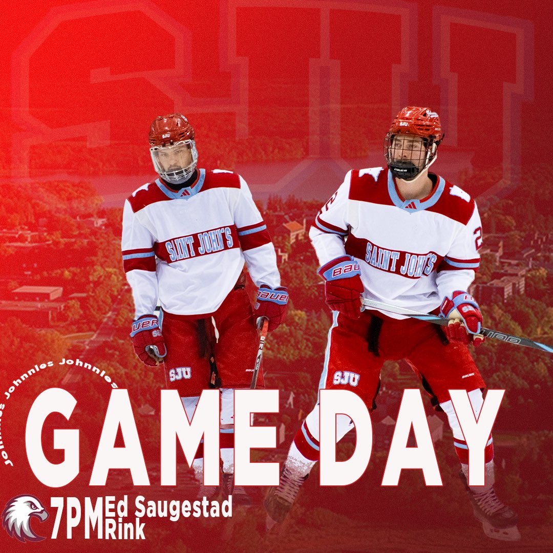 ITS GAME DAY. Johnnies travel to the cities to take on Augsburg at Ed Saugestad Arena. LETS GO JOHNNIES