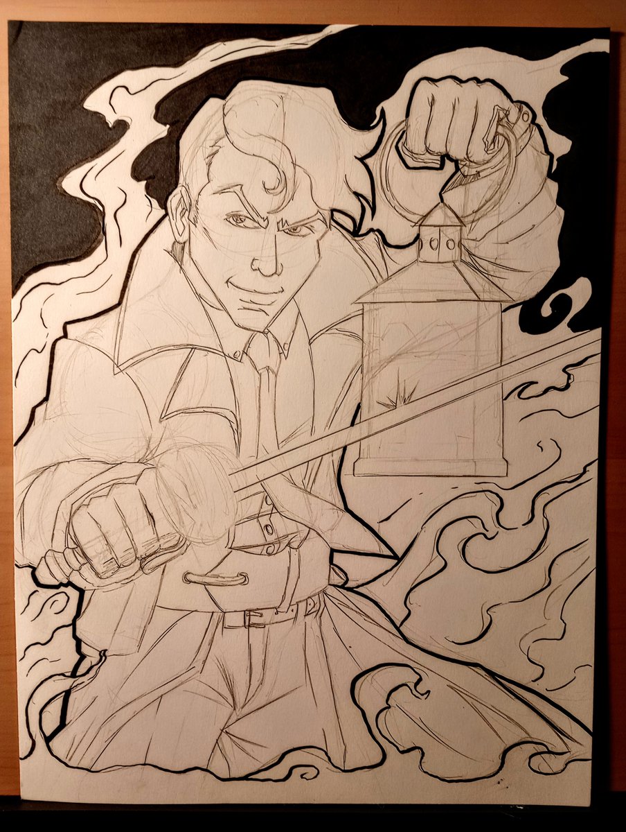 Working on another Lockwood and Co. commission for my friend. This time of Lockwood himself. #ComicArt #comicartist #lockwoodandco #paranormal
