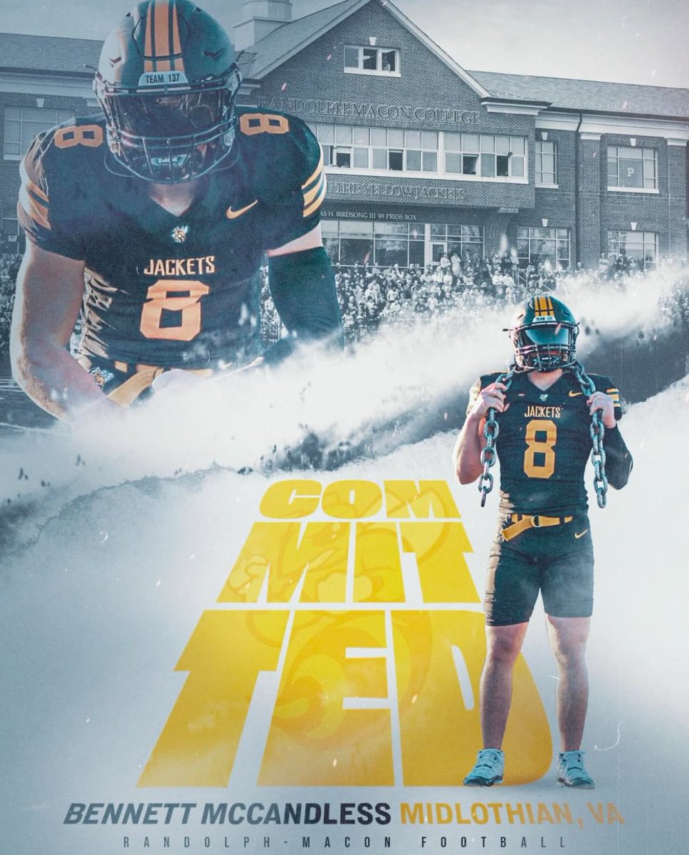 Midlothian Trojan Football Recruiting (@midlofbrecruit) on Twitter photo COMMITTED! All-Region Midlothian H.S. Linebacker, <a href="/BennettMcCandl1/">Bennett McCandless</a> will be a RMC Yellow Jacket! <a href="/RMCfootball/">𝗥𝗔𝗡𝗗𝗢𝗟𝗣𝗛-𝗠𝗔𝗖𝗢𝗡 𝗙𝗢𝗢𝗧𝗕𝗔𝗟𝗟</a> Congrats! COMMITTED! All-Region Midlothian H.S. Linebacker, <a href="/BennettMcCandl1/">Bennett McCandless</a> will be a RMC Yellow Jacket! <a href="/RMCfootball/">𝗥𝗔𝗡𝗗𝗢𝗟𝗣𝗛-𝗠𝗔𝗖𝗢𝗡 𝗙𝗢𝗢𝗧𝗕𝗔𝗟𝗟</a> Congrats!