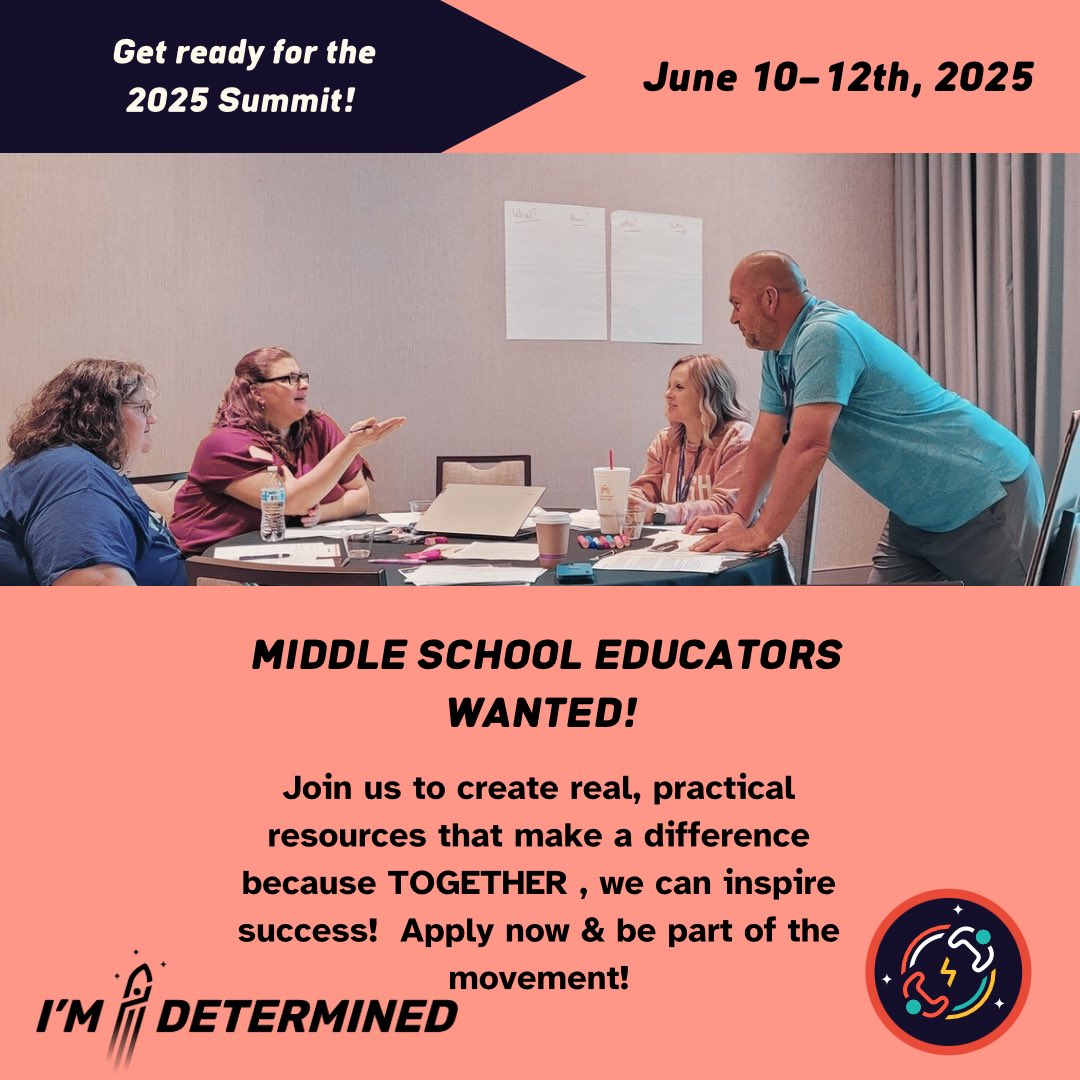 Applications are now open for the 2025 I’m Determined Educator Summit!

💡 This year’s theme is Relatedness, focusing on empowering students with extensive support needs for long-term success.

📆 Apply by February 21! 

👉 Click the link to apply now: imdetermined.org/event/2025-edu…
