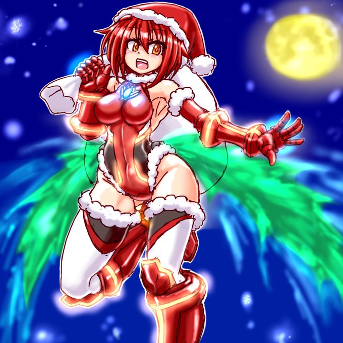 7.【ファンアート】ブレイブハート・アカネ
クリスマス衣装+通常変身ヒロイン衣装
描いてくれた方⇒@namaenazoさん

https://t.co/7CwcdvXGDu 