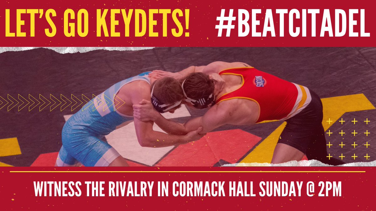 VMI1839's tweet photo. It's another clash tomorrow for VMI against rivals The Citadel as Keydet Wrestling takes to the mat in Cormack Hall at 2 p.m.
Let's pack the hall as our cadet-athletes battle the Bulldogs!
#RahVaMil | #BeatCitadel https://t.co/ENvNrknDYy