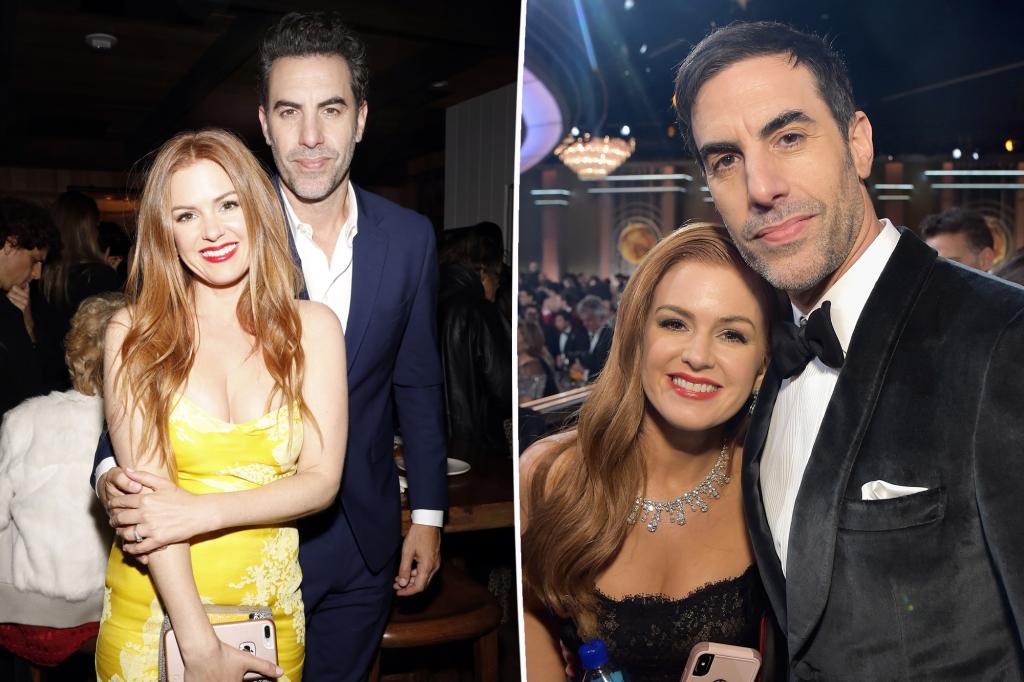 nypost's tweet image. Sacha Baron Cohen feels ‘utterly betrayed’ by Isla Fisher’s new remarks as their $75M divorce gets nasty: report trib.al/7wM6yk6