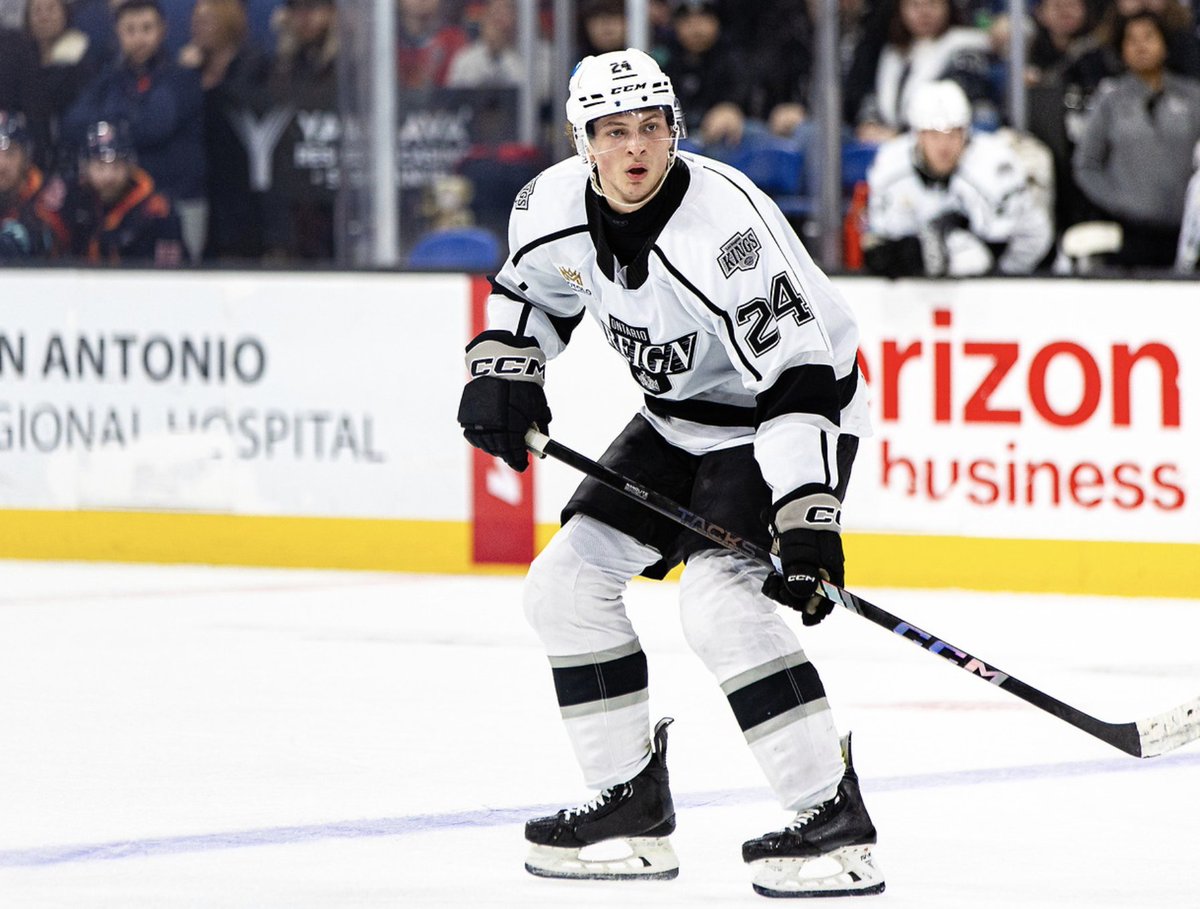 From the QMJHL to the AHL, Angus Booth is proving he belongs. At just 20 years old, he's already a key piece of the Reign's defense— <a href="/Jabs_13/">Jack Jablonski</a> takes you inside his journey so far.

🔗 bit.ly/3CVPs1n