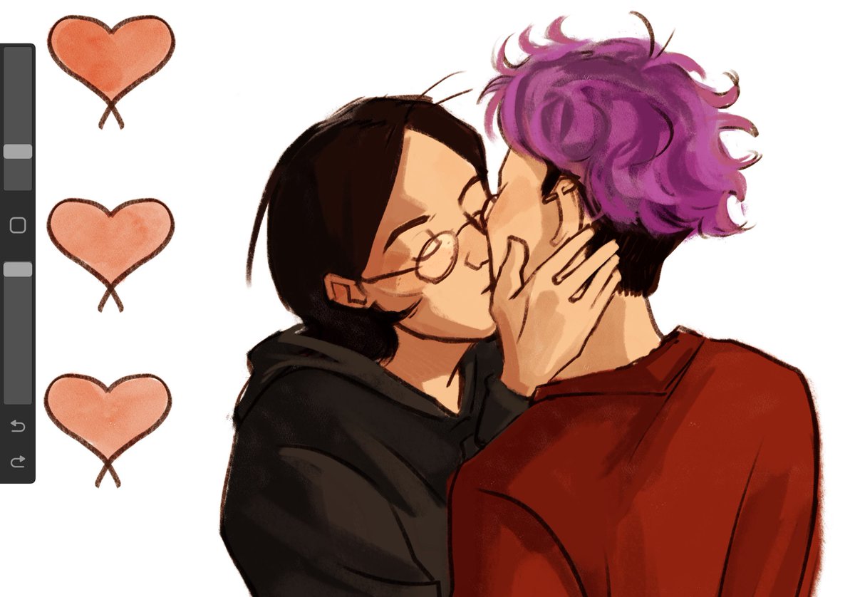it still got him a smooch!! ignore how i forgot his glasses pls and thank you OK IM DONE FOR REAL NOW