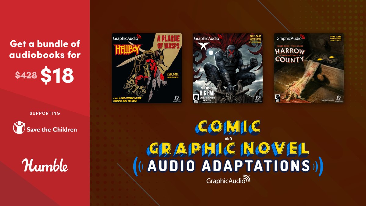 Hear Hellboy, The Boys, Archie, and more with these audio adaptations of beloved comics!

Supports <a href="/SavetheChildren/">Save the Children US</a> | bit.ly/4aWjJtr