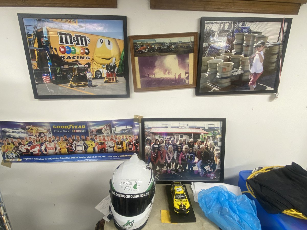 lorirobertjoel's tweet photo. @TheCW_Sports #CWNASCARChallenge 
Our Fan Cave is outdoors and indoors. This is half of our nascar flags. When we are at the track there is a ton more flags that will be displayed. Every year we visit the tents outside track to find more discounted flags from drivers 
to add to our collection. https://t.co/PGX67DCxvH