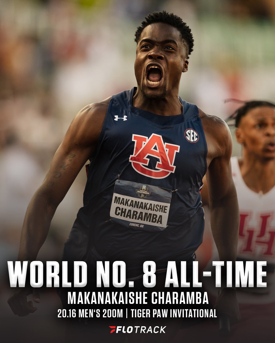 FloTrack (@flotrack) on Twitter photo MY GOODNESS 🤯
Makanakaishe Charamba of <a href="/AuburnTFXC/">Auburn Track & Field</a> runs 20.16 at the Tiger Paw Invitational for the eighth-fastest men's indoor 200m in WORLD HISTORY.
He also sets a new Zimbabwean national record 🇿🇼 MY GOODNESS 🤯
Makanakaishe Charamba of <a href="/AuburnTFXC/">Auburn Track & Field</a> runs 20.16 at the Tiger Paw Invitational for the eighth-fastest men's indoor 200m in WORLD HISTORY.
He also sets a new Zimbabwean national record 🇿🇼
