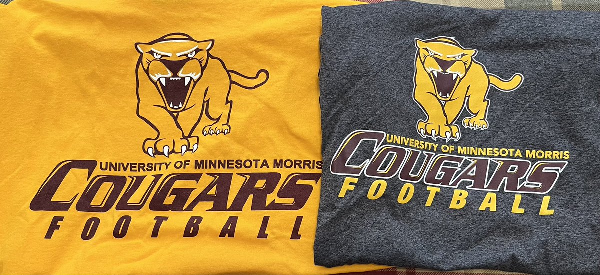 Shout out to <a href="/UMMFootball/">Minnesota Morris Football</a> for the great t-shirt hookup! #rollcougs