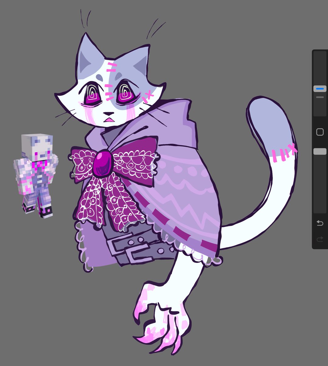 luckybunii's tweet image. ma there's a weird cat outside #dtowncatfanart #TheRealm