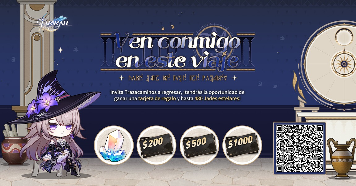 Ichigo100perce2's tweet photo. Invita a otros Trazacaminos a vincular tu código de invitación e iniciar sesión en el juego para poder ganar Jade estelar, una tarjeta de regalo y más recompensas sorpresa. https://t.co/9JvcLTSxr1