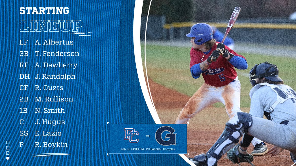 TODAY'S LINEUP!

#GoBlueHose