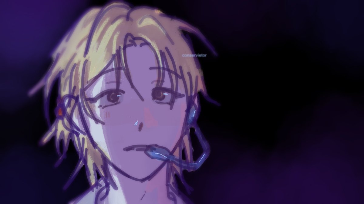 conservietor's tweet image. colored dooble while i wait for quizlet to load🍾🍾