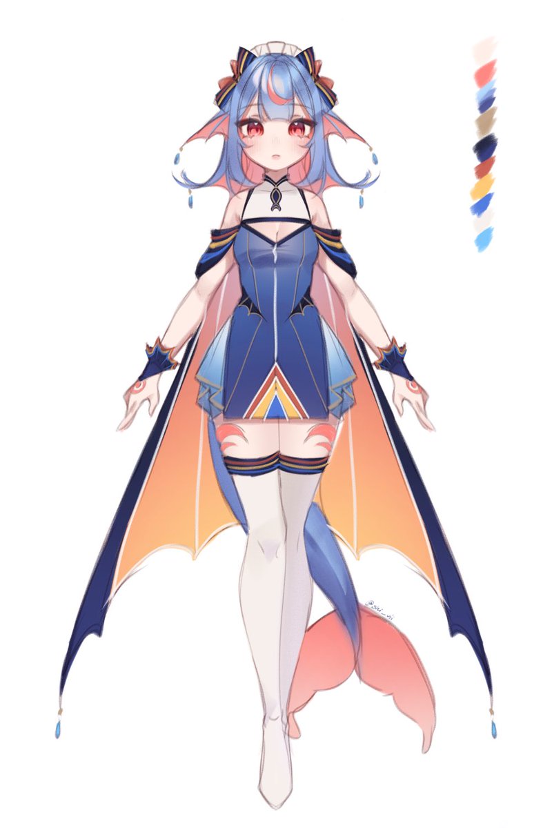 🐟🌈GIVEAWAY DESIGN REVEAL !! 

I’ll be giving away this cutie to 1 lucky winner when we reach 1k followers to whoever wants to become a #vtuber or fully rebrand for FREE ~
You’ll get art, overlays, emotes, pngtuber, and so much more

❤️ &amp; 🔁 are VERY appreciated