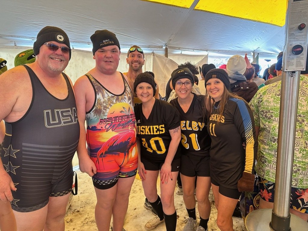 srchuskies's tweet photo. 🥶🧊Polar Plunge🧊🥶
The Polar Plunge is an annual event that challenges participants to show support for Special Olympics Nebraska
SRC represented our Unified Bowling team today! Thank you to our patrons who donated to make this possible! Over $5k!
#rollskies
#BeBoldBeCold https://t.co/fs6qlHp7TR