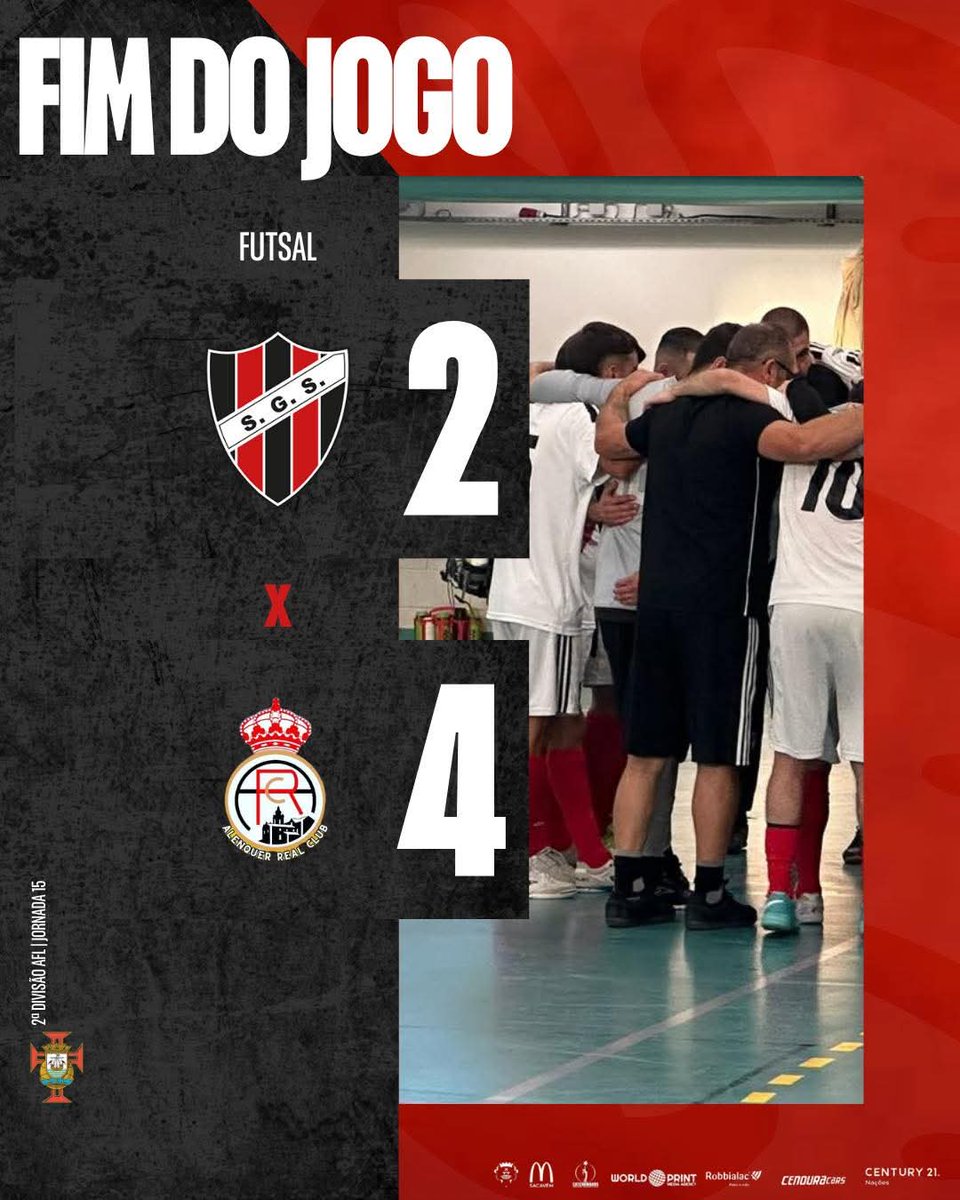Sacavenense_SGS's tweet photo. 🔚 Resultado final difícil!
Hoje não foi o nosso dia, mas seguimos com a mesma garra e determinação para os próximos jogos! 💪🔥

Obrigado a todos os que estiveram connosco! Voltamos mais fortes! 🔴⚫ 
#SGS #Futsal #NuncaDesistimos https://t.co/3bXk1RFJP1