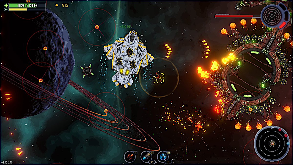 Since it's #screenshotsaturday, we'd like to share a screenshot from our #game featuring our battleship, which you can play after unlocking special battleship levels.

📢Wishlist on Steam (link in the profile)  

#gamedev #indiedev #gaming #shmup #games #space #videogames