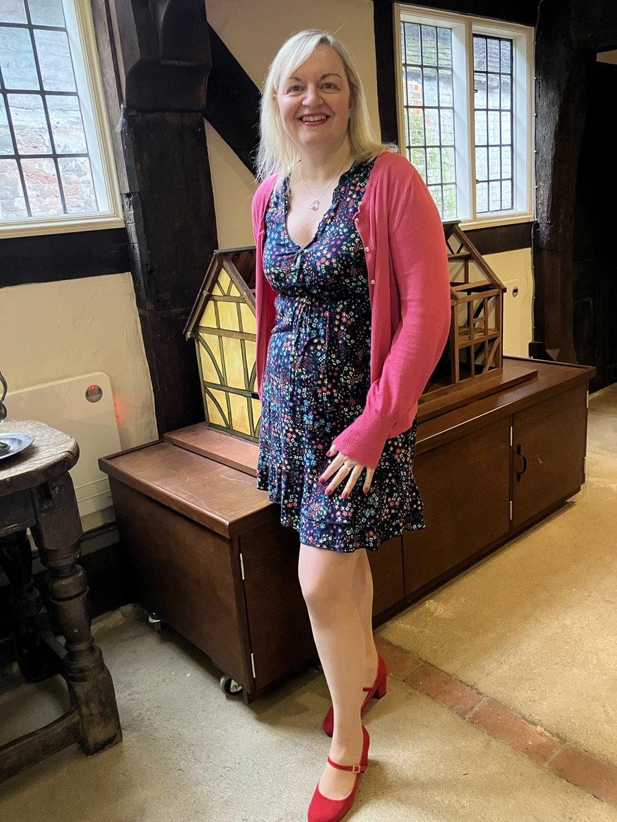 blue dress red shoes The Hancocks