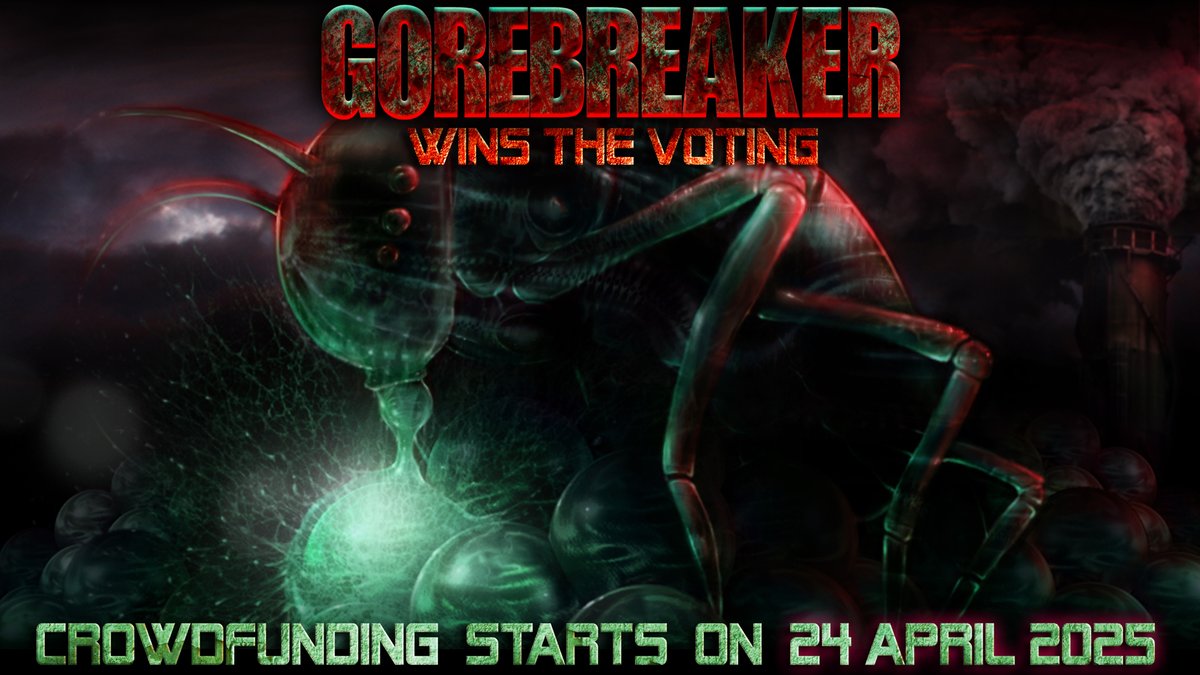 GOREBREAKER WINS:

The voting has concluded, and you fans have spoken! The game that will be prioritized for crowdfunding is GOREBREAKER, with its official campaign set to launch on April 24th, 2025.

necrostorm.com/NEWS/2025/Arti…
#necrostorm #games #gorebreaker