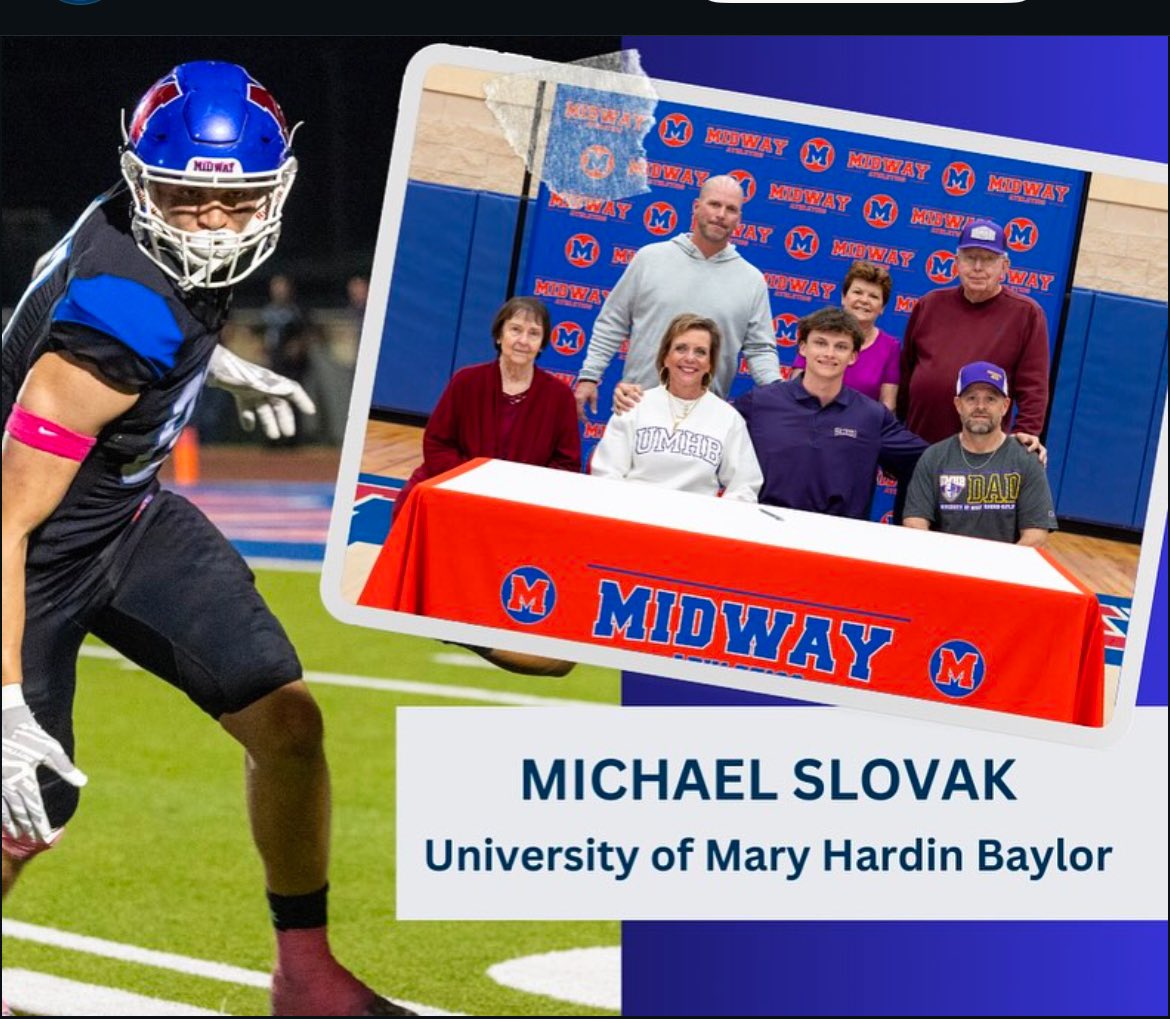 mslovak37 (@mslovak37) on Twitter photo Better late than never, signing day was great.
<a href="/hayden_wall/">Hayden Wall</a>
<a href="/dru_ohmstede/">DruOhmstede</a>
<a href="/MidwayPanthers/">Midway Athletics</a> Better late than never, signing day was great.
<a href="/hayden_wall/">Hayden Wall</a>
<a href="/dru_ohmstede/">DruOhmstede</a>
<a href="/MidwayPanthers/">Midway Athletics</a>