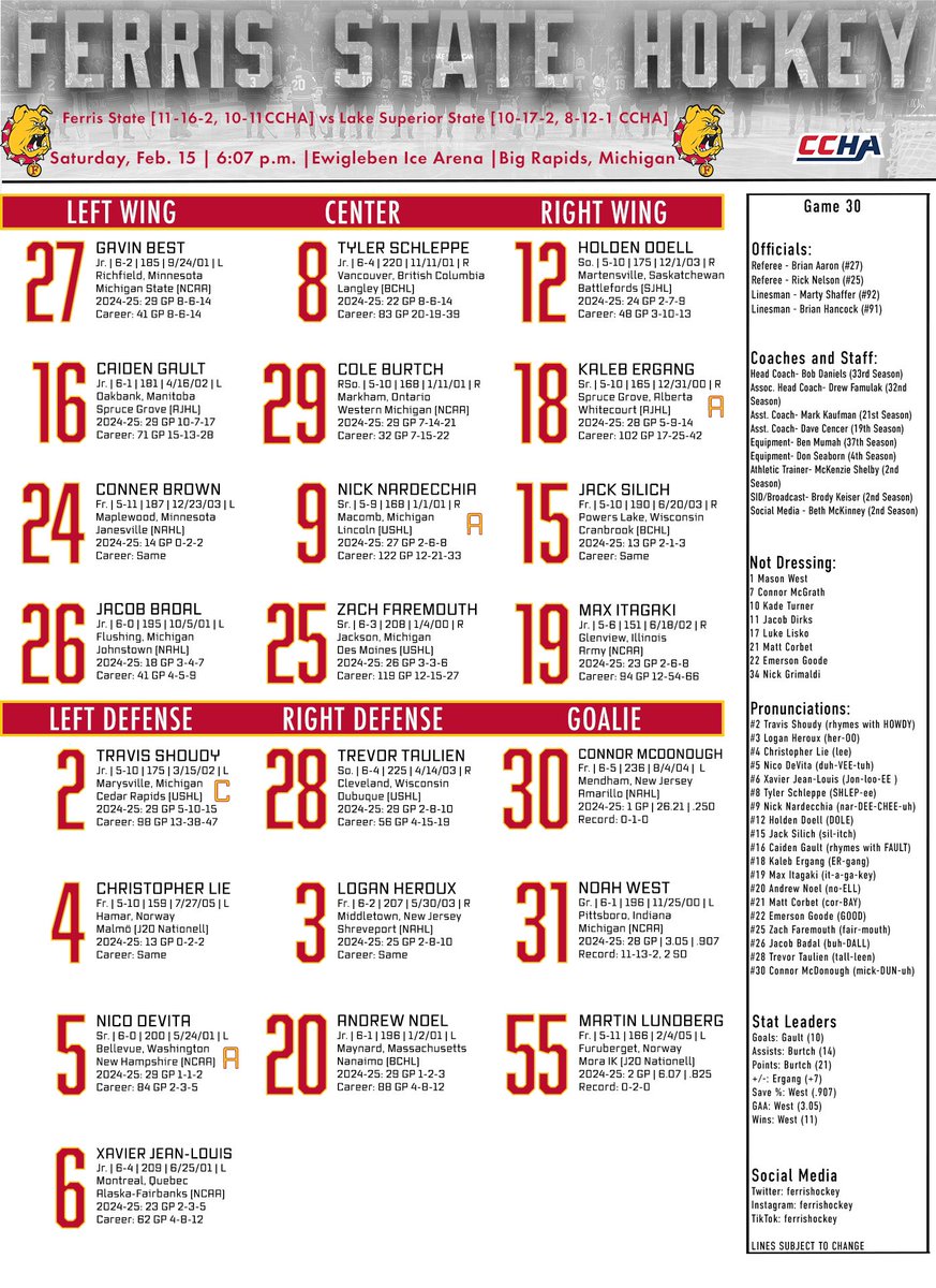 Ferris State Hockey tweet media