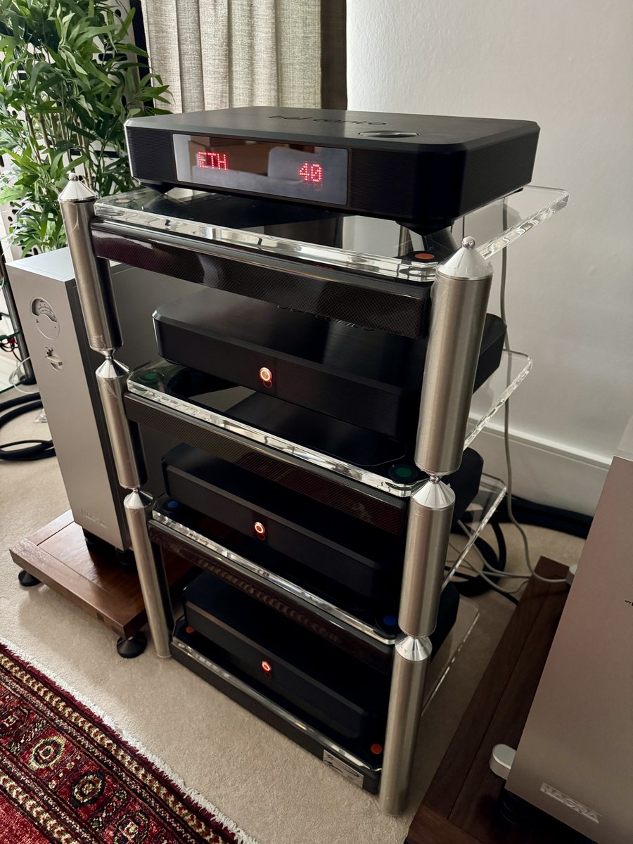 Bel Canto Design Black Reference ASC2 control unit and DMD1 DAC along with the new BLACK MA1200 mono block amplifiers. <a href="/belcantodesign/">bel canto design</a>